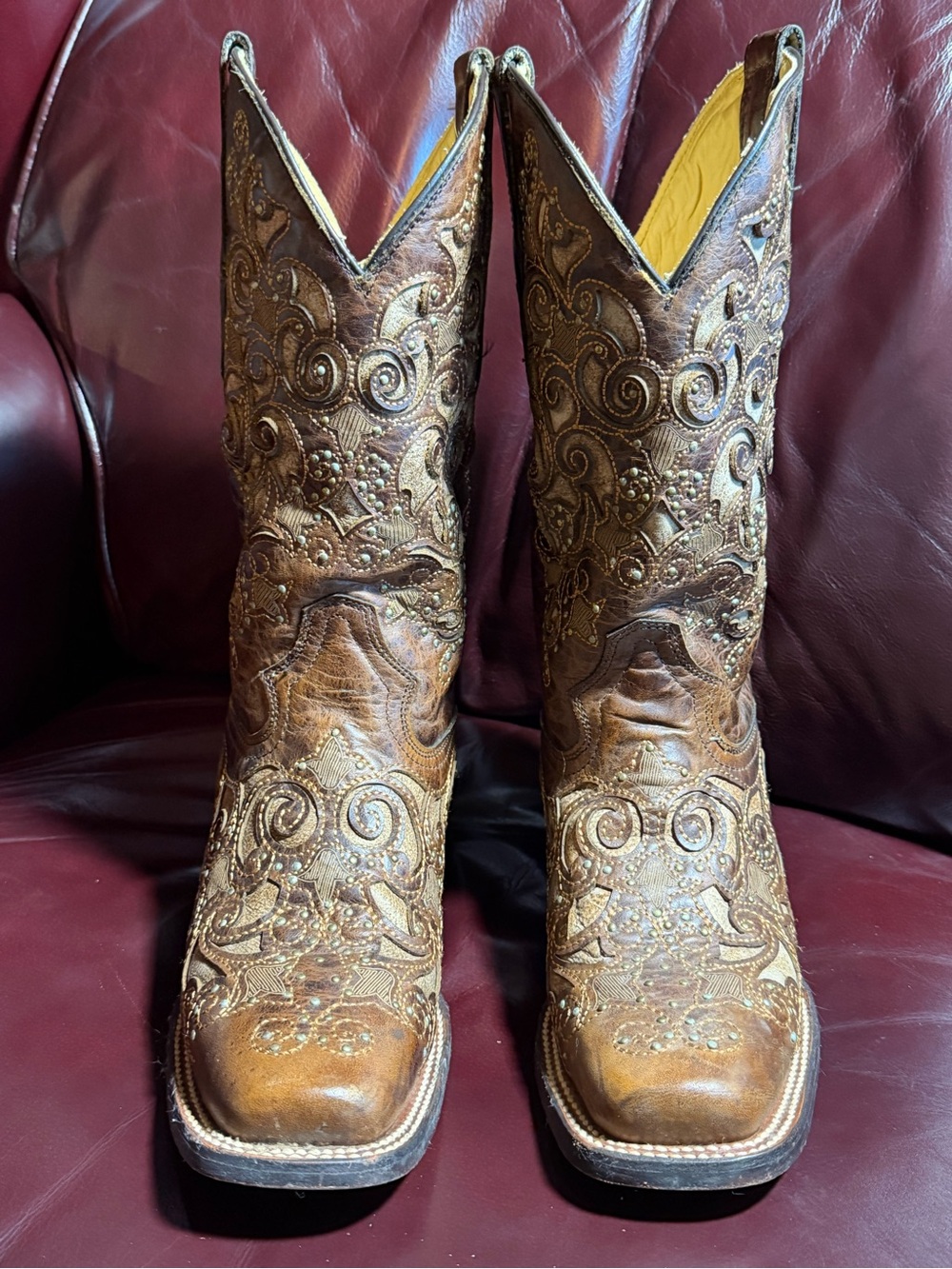 Corral Brown Embellished Women’s Western Cowboy Boots